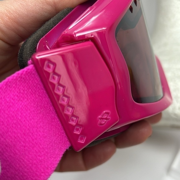 Drop Jr. Ski Goggles Fusia Pink Adjustable Strap Mirrored - Picture 8 of 10